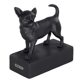 Beeldje Chihuahua korthaar - Hondenras beeldje - Zwart - Happy House