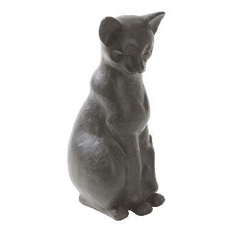 Beeldje decoratie kat - Zwart - Kattenbeeldje - Happy House