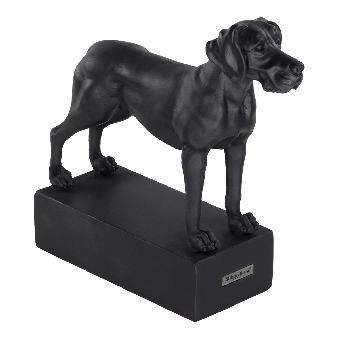 Beeldje Duitse Dog - Hondenras beeldje - Zwart - Happy House