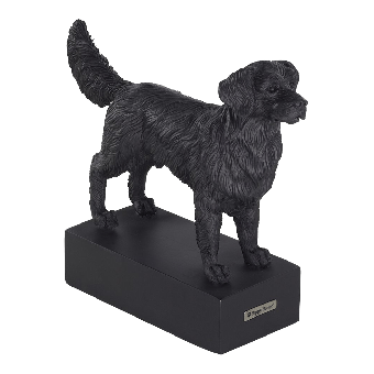 Beeldje Golden Retriever - Hondenras beeldje - Zwart - Happy House