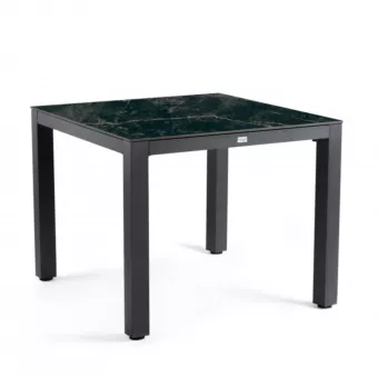 Briga Dining Tafel Trespa Top Marble - 100 x 100 cm - Charcoal Frame