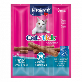 Cat Stick mini met schol en omega3 3st - Vitakraft - Kattensnoepjes kattenvoer