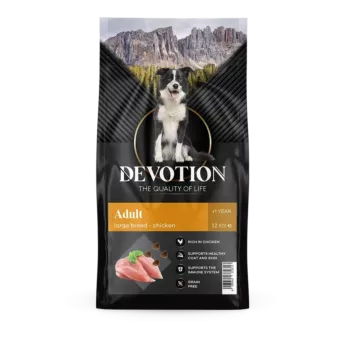 Devotion Adult Kip - Grote rassen +1 jaar 12 kg - Hondenvoer hondenvoer