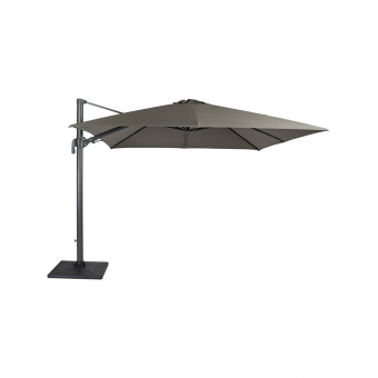 Durasol Zweefparasol - Vierkant - 300x300 cm - Antraciet - Incl. Voet