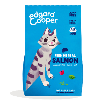 Edgard & Cooper hypoallergene graanvrije brokjes met verse Zalm - Voor volwassen katten - 2kg kattenvoer