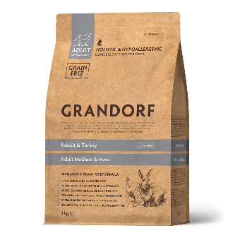 Grandorf Adult Medium Maxi - Konijn en Kalkoen - 3kg - Hondenvoer brokken