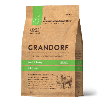 Grandorf Adult Mini - Lam en Kalkoen - 3kg - Hondenvoer brokken