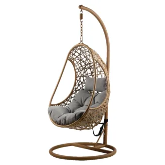 Hangstoel Actie met Standaard - Bruin/Grijs - Tuinmeubelen