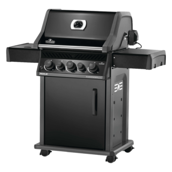 Napoleon Rogue 425 - Zwart met zij- en achterbrander - Gas barbecue