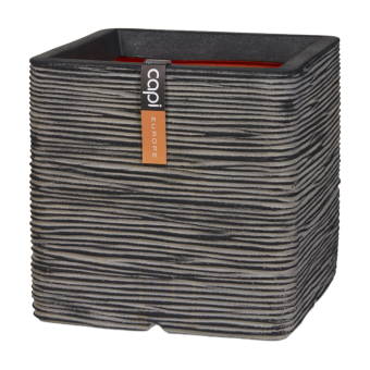 Capi Plantenbak vierkant Rib NL 40x40x40 - Nature - antraciet