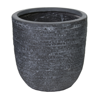 Bloempot Utah Egg d45 h43 - donkergrijs