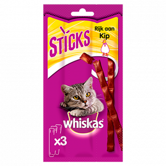 Whiskas Sticks - Kip - Kattensnack - 3st - kattenvoer
