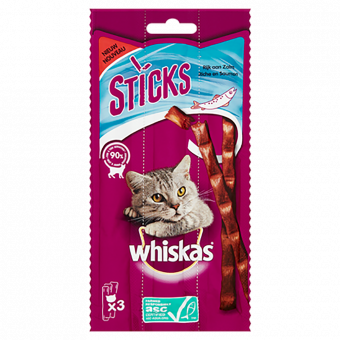 Whiskas Sticks - Zalm - Kattensnack - 3st - kattenvoer