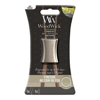 Woodwick Auto Reed Starter Kit Fireside - Auto parfum