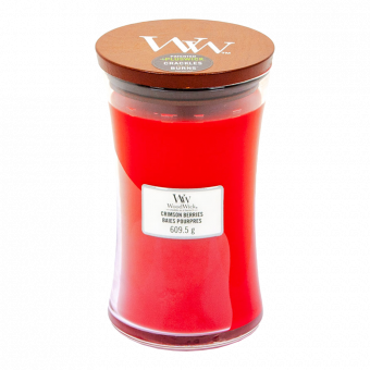 Woodwick Crimson Berries Large Candle - Geurkaars