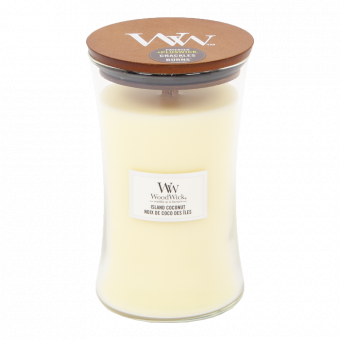 Woodwick Island Coconut Large Candle - Geurkaars