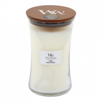 Woodwick Linen Large Candle - Geurkaars