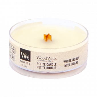 Woodwick White Honey Petite Candle - Geurkaars