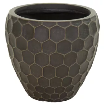 Bloempot Yara Belly Pot - d56 x h50cm - Donkerbruin