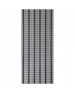 Vliegengordijn Banen - Wit/Zwart/Zilver - 90 x 210cm - Sun-Arts