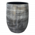 Bloempot Miami hoog - d23 x h30cm - Zwart Cement