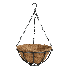Metalen hanging basket 25cm - Incl. Ketting en Kokosinlegvel