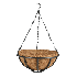 Metalen hanging basket 30cm - Incl. Ketting en Kokosinlegvel