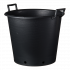 Nature - Ritzi container zwart 35L - met handgreep