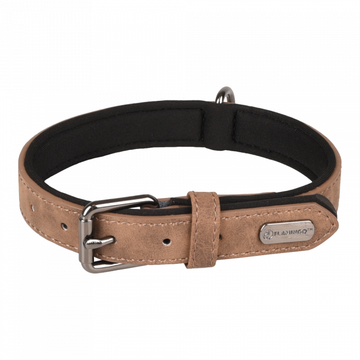 voor de hand liggend Voortdurende navigatie Halsband Delu Bruin - Leer - 36-44cm 20mm - Hondenhalsband