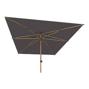 Azzurro Stokparasol 200 x 300 cm - Charcoal / Woodlook