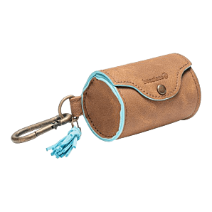 Balacron Poepzakhouder Ot - Hond - Kunstleer - Incl. 20 Zakjes - Bruin - 8x5x5 cm - Beezteez