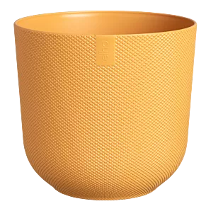 Bloempot Elho Jazz - d14 x h13cm - Amber geel