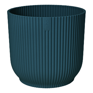 Bloempot Elho Vibes Fold rond wielen - d35 x h32cm - Diepblauw