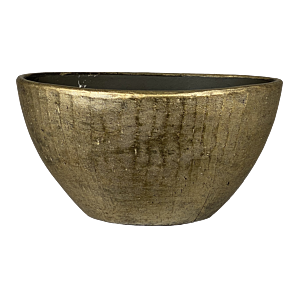 Bloempot Kos ovaal - l30 x b13 x h17cm - Goud