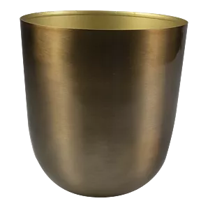 Bloempot Mayk metaal - d18 x h19cm - Goud