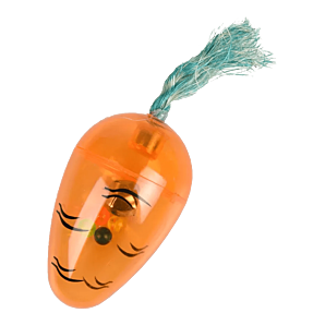Carry wortel rammelaar - oranje - 11x4x4cm
