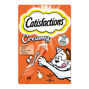 Catisfactions Creamy Kip - Kattensnack - 4x10g kattenvoer