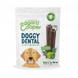 Edgard & Cooper Doggy Dental Sticks Knapperige Appel & Eucalyptusolie Large 7 per zak hondenvoer