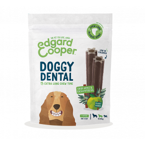 Edgard & Cooper Doggy Dental Sticks Knapperige Appel & Eucalyptusolie Medium 7 per zak hondenvoer