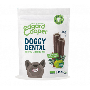 Edgard & Cooper Doggy Dental Sticks Knapperige Appel & Eucalyptusolie Small 7 per zak hondenvoer
