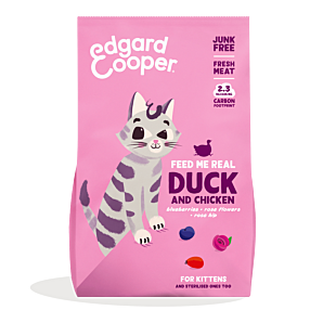 Edgard & Cooper hypoallergene graanvrije brokjes met verse Eend & Kip - Voor kittens - Kattenvoer - 2kg kattenvoer