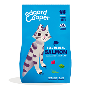 Edgard & Cooper hypoallergene graanvrije brokjes met verse Zalm - Voor volwassen katten - 2kg kattenvoer