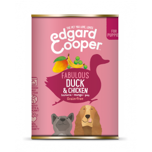 Edgard & Cooper - Eend & Kip Blik - Voor Puppy's - Hondenvoer - 400g hondenvoer
