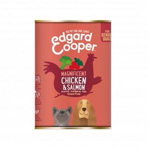 Edgard & Cooper - Kip & Zalm Blik - Voor senior honden - Hondenvoer - 400g hondenvoer