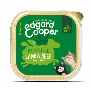 Edgard & Cooper graanvrije kuipjes met rund en lam - volwassen - Kattenvoer - 85g - kattenvoer