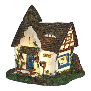 Efteling Kersthuisje - Huis van Roodkapje werkt op batterijen - l9xw8xh9cm - Luville