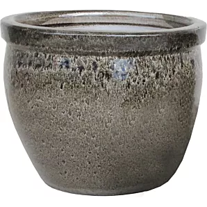 Bloempot Glazed Delta Rim - d38 x h31cm - Bruin