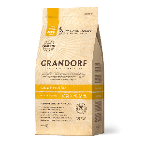 Grandorf 4Meat & bruine rijst Gesteriliseerd - Kattenvoer - 2kg kattenvoer
