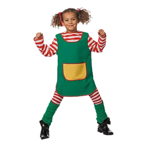 Groen jurkje - 164 - carnavalskleding - Carnavalskleding kinderen - biezen voor