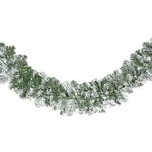 Guirlande Imperial Snowy besneeuwd - D20xL270cm - Voor binnen en buiten - Groen/Wit